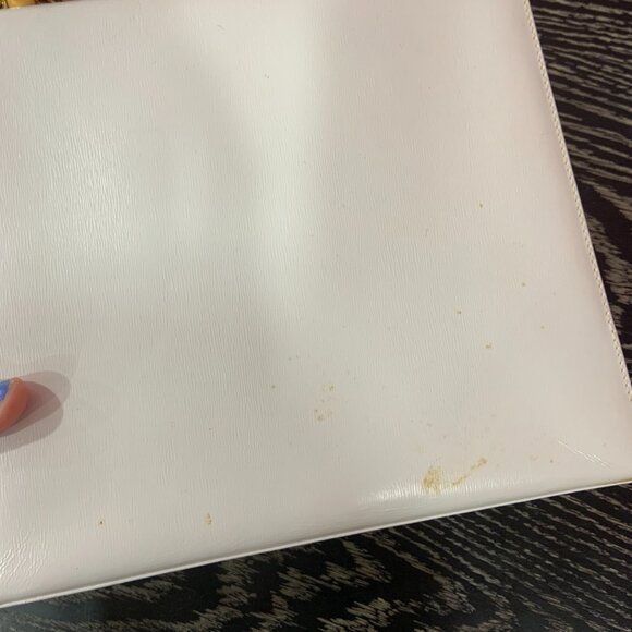 Vintage Paloma Picasso White Crossbody Bag Gold Chain - Picture 5 of 7